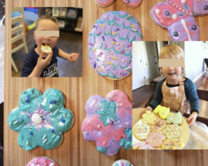 Examples of cookies created from The Artful Baker's cookie kits