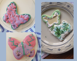 Cookies decorating using The Artful Baker's cookie kits