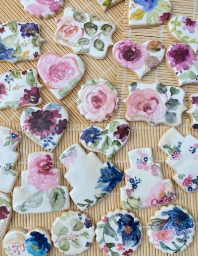 Wedding watercolored cookie favor collection - The Artful Baker