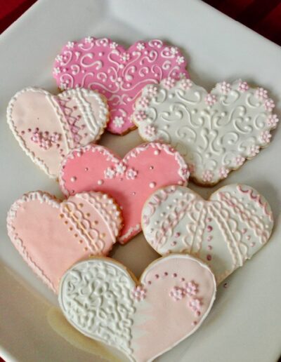 Valentine's day decorated cookies- The Artful Baker
